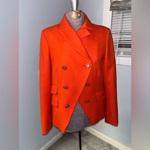 J Crew orange Oxford Blair blazer size 6
